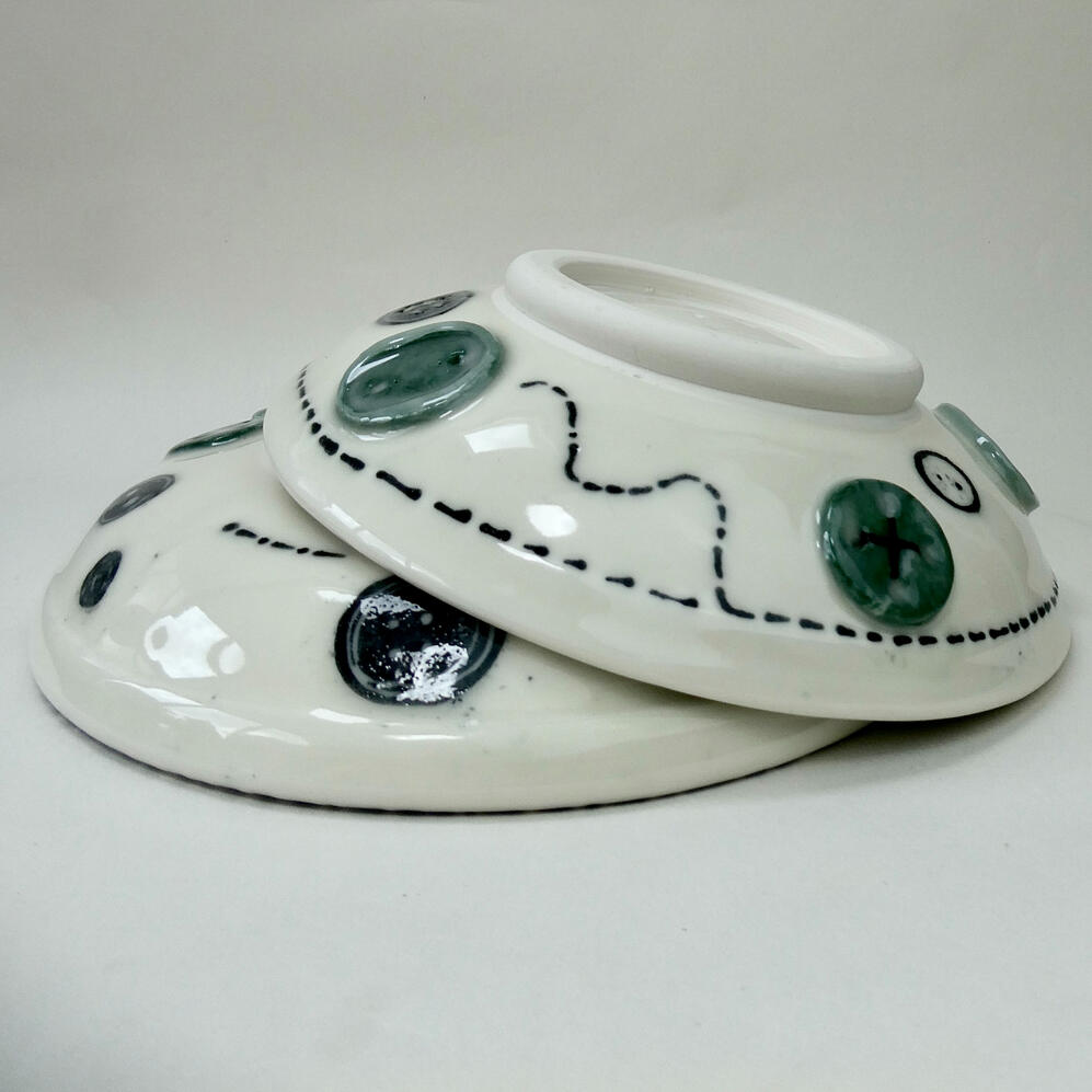 porcelain button bowls